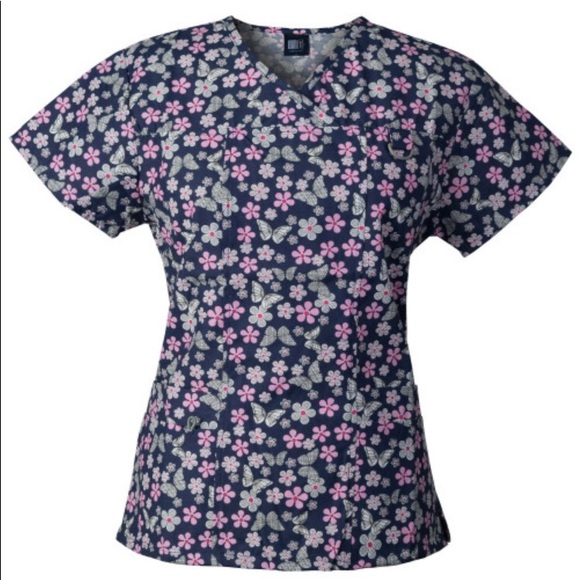 Tops - 👚Nurse Scrub Top mock wrap